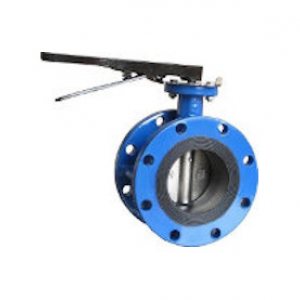 ЗАТВОР ДИСКОВЫЙ ПОВОРОТНЫЙ ФЛАНЦЕВЫЙ С РУКОЯТКОЙ